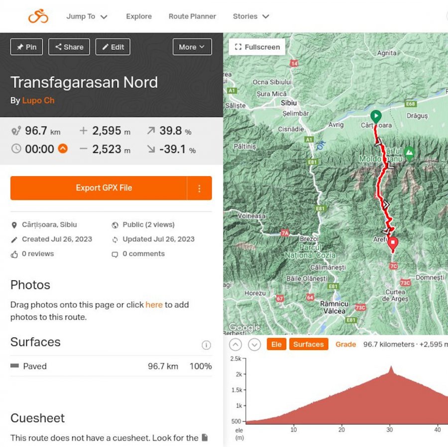 GPS track with RideWithGPS and import in Garmin Connect